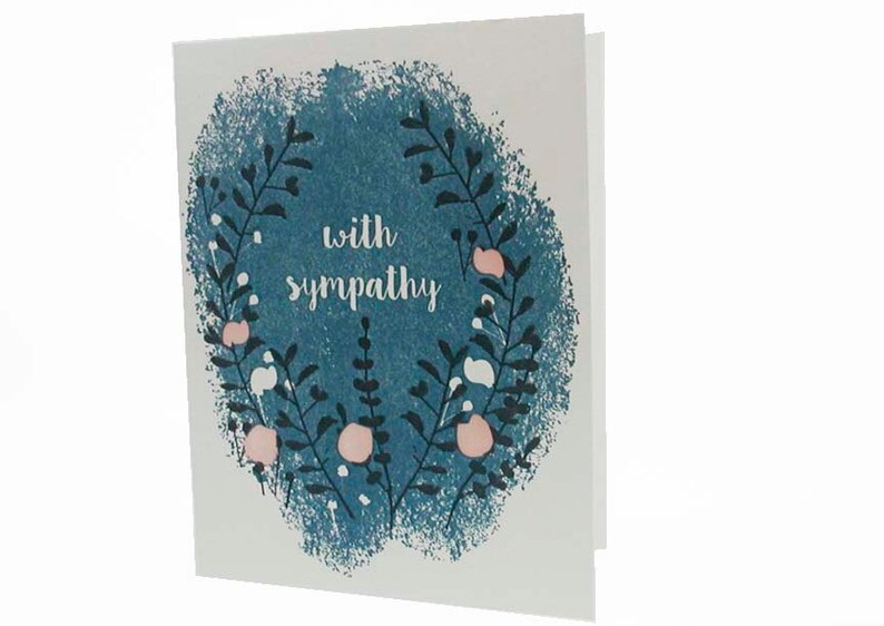 Night Garden With Sympathy Notecard by Ilee Papergoods Letterpress