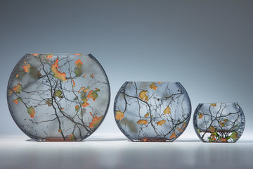 Storm Art Glass Vases by Mary-Melinda Wellsandt