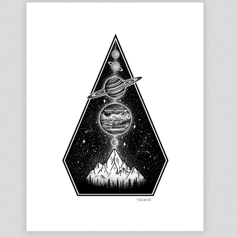 Starry Night Art Print by Nick Alan Art
