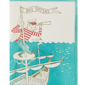 Sailor Bon Voyage Notecard by Ilee Papergoods Letterpress