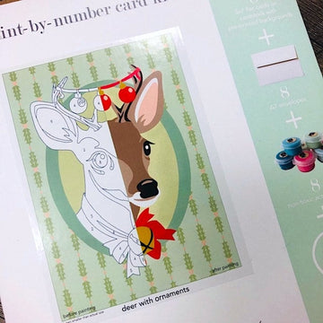 Paint Your Own Holiday Cards Set - Deer