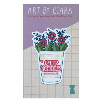 Cup of Noodles Sticker - Art by Ciara